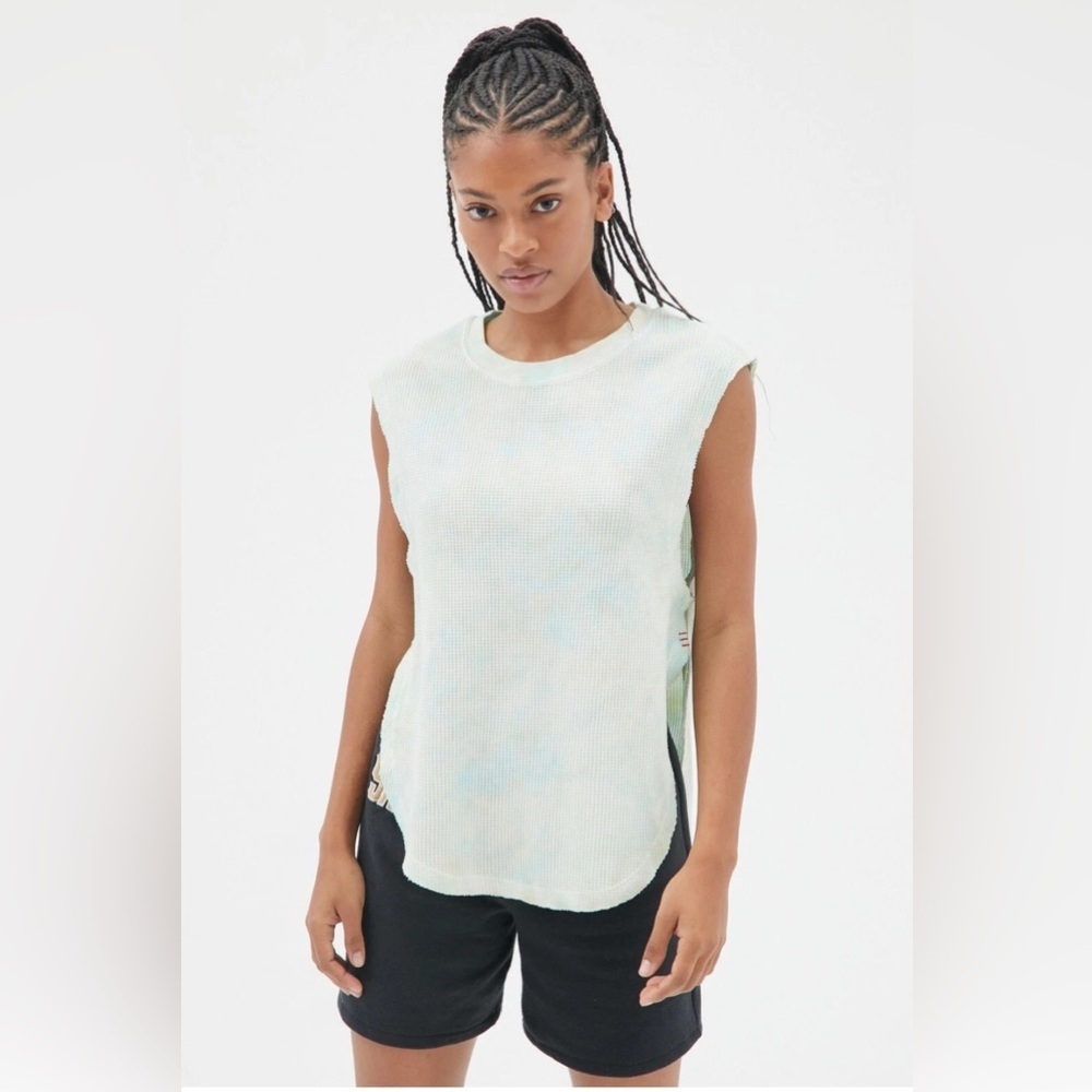 BDG Blue Marni Muscle Tank Top Urban Outfitters Sleeveless Light Blue Medium M - Picture 2 of 11